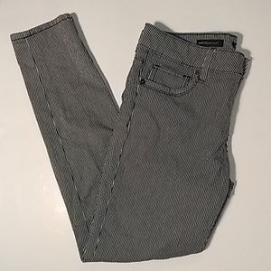 KFTK Brigitte Skinny Roll-up Pinstripe Jeans - 6